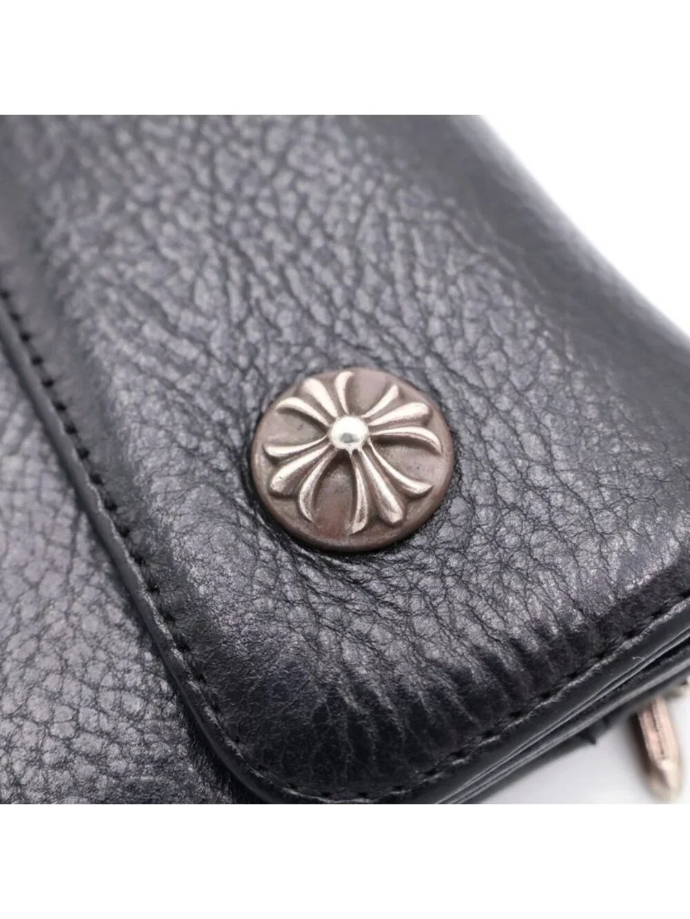Chrome Hearts Wave Leather Wallet Black